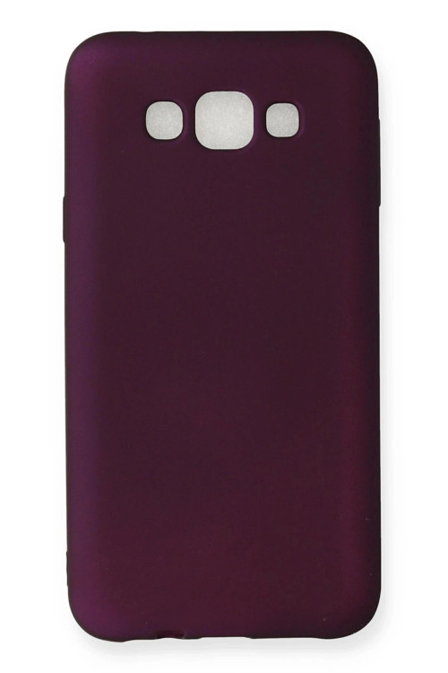 Samsung Galaxy E7 Kılıf First Silikon - Mürdüm