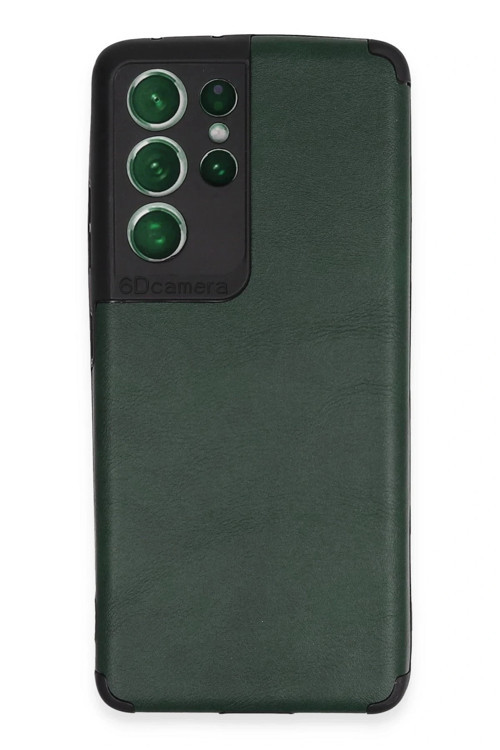 Samsung Galaxy S21 Ultra Kılıf Loop Deri Silikon - Yeşil