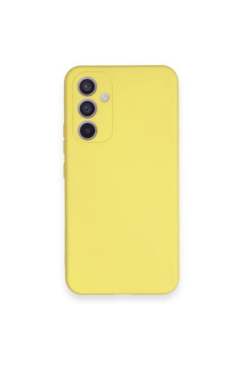 Samsung Galaxy A34 5G Kılıf Nano içi Kadife Silikon - Sarı