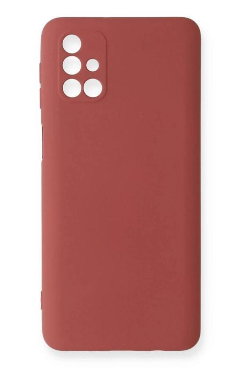 Samsung Galaxy M31S Kılıf Nano içi Kadife Silikon - Kiremit
