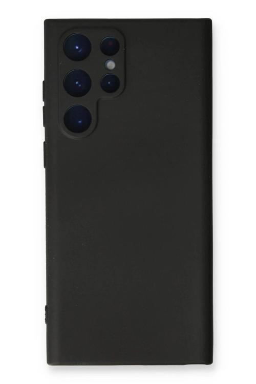 Samsung Galaxy S22 Ultra Kılıf Nano içi Kadife Silikon - Siyah