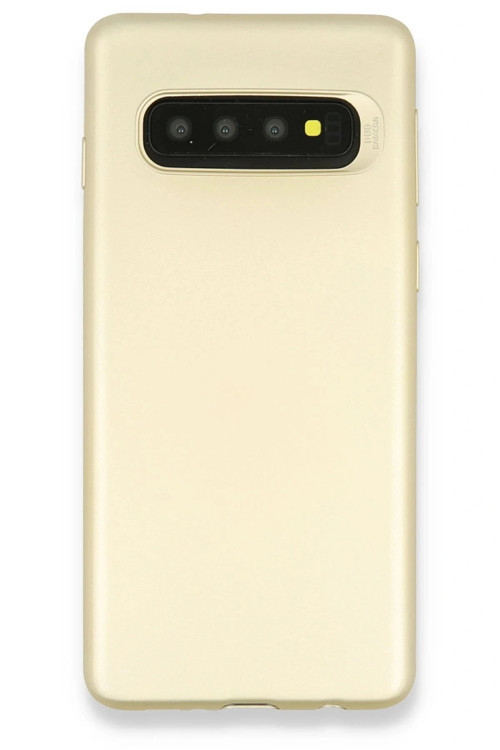 Samsung Galaxy S10 Plus Kılıf First Silikon - Gold