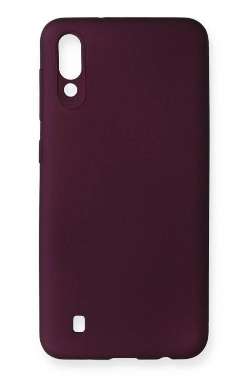 Samsung Galaxy M10 Kılıf First Silikon - Mürdüm