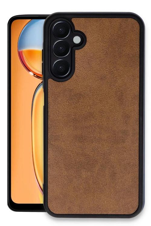 Samsung Galaxy M15 Kılıf Aras Deri Kapak - Taba