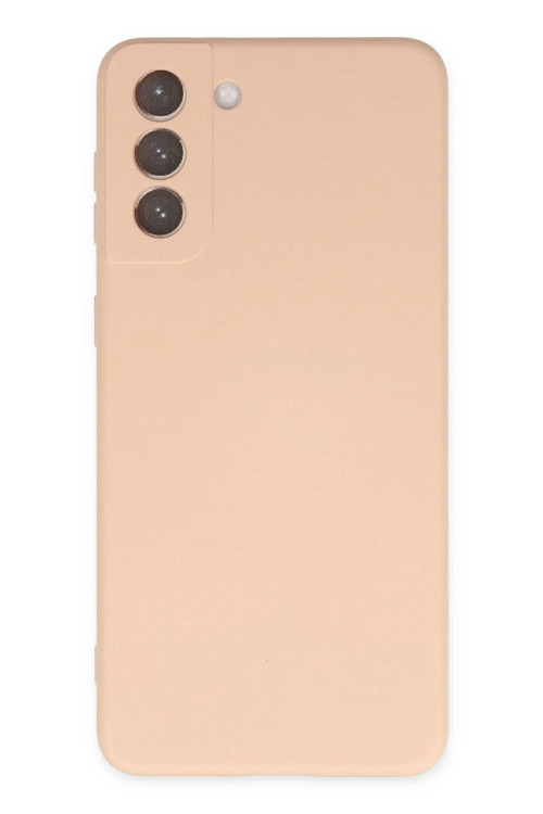 Samsung Galaxy S21 FE Kılıf Nano içi Kadife Silikon - Pudra
