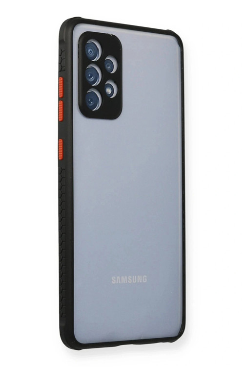 Samsung Galaxy A52 Kılıf Miami Şeffaf Silikon - Siyah
