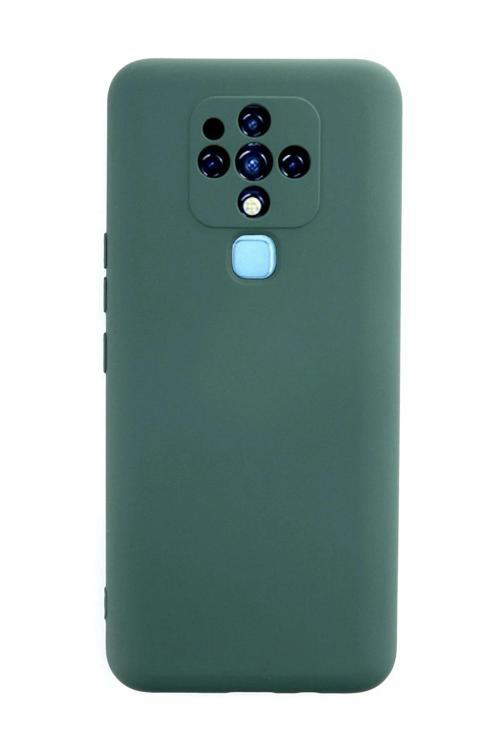 Tecno Camon 16 Kılıf Nano içi Kadife Silikon - Koyu Yeşil