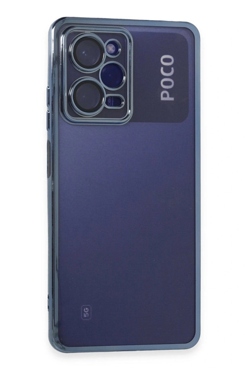 Xiaomi Poco X5 Pro 5G Kılıf Razer Lensli Silikon - Açık Mavi