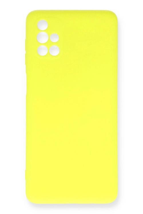 Samsung Galaxy M51 Kılıf Nano içi Kadife Silikon - Sarı