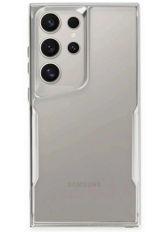 Samsung Galaxy S23 Ultra Kılıf Boyi Silikon Kapak - Gümüş