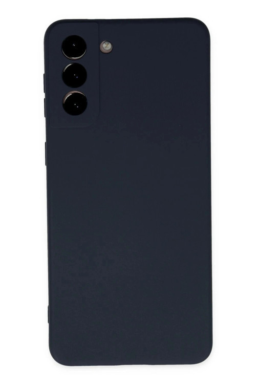 Samsung Galaxy S21 Plus Kılıf Nano içi Kadife Silikon - Lacivert