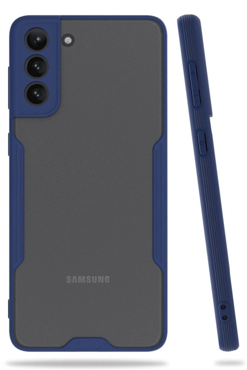 Samsung Galaxy S21 Plus Kılıf Platin Silikon - Lacivert