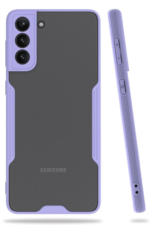 Samsung Galaxy S21 Plus Kılıf Platin Silikon - Lila