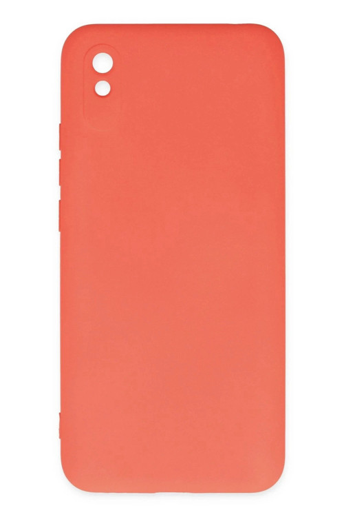 Xiaomi Redmi 9A Kılıf Nano içi Kadife Silikon - Turuncu