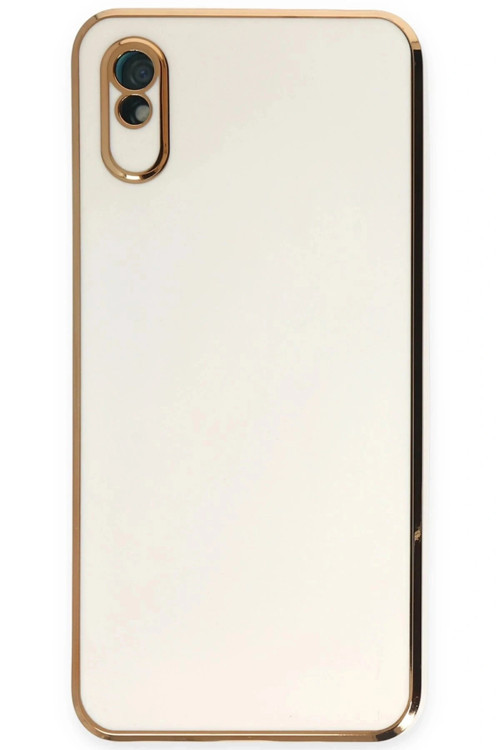 Xiaomi Redmi 9A Kılıf Volet Silikon - Beyaz
