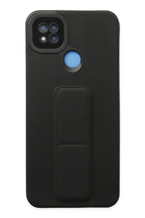 Xiaomi Redmi 9C Kılıf Mega Standlı Silikon - Siyah