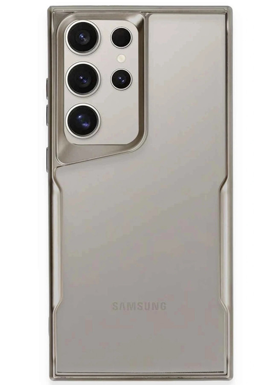 Samsung Galaxy S24 Ultra Kılıf Boyi Silikon Kapak - Titan Gri
