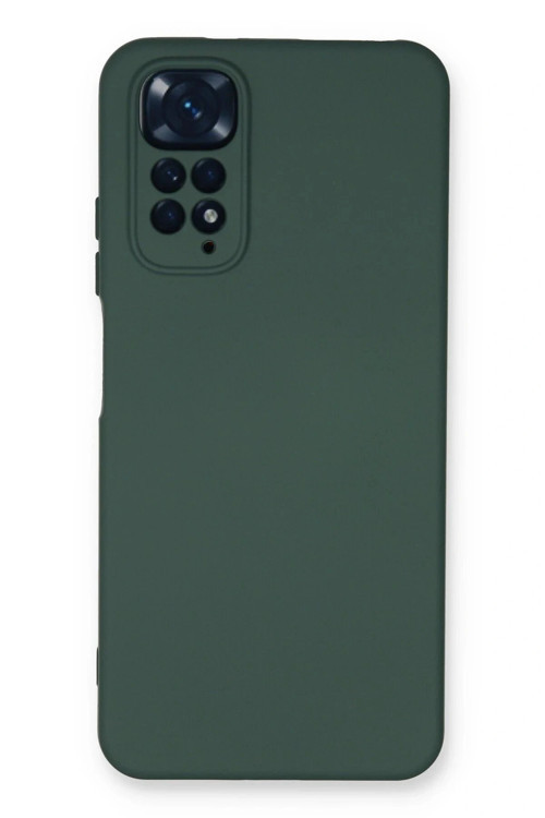 Xiaomi Redmi Note 11 Kılıf Nano içi Kadife Silikon - Koyu Yeşil