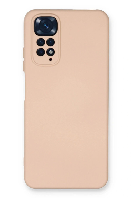 Xiaomi Redmi Note 11 Kılıf Nano içi Kadife Silikon - Pudra