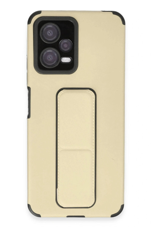 Xiaomi Poco X5 5G Kılıf Mega Standlı Silikon - Gold