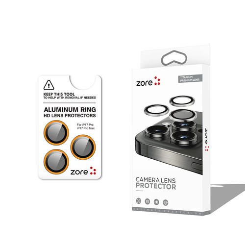 Apple İphone 17 Pro Max Zore Cl-12 Premium Safir Parmak İzi Bırakmayan Anti-Reflective Kamera Lens K