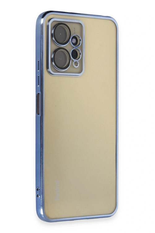 Xiaomi Redmi Note 12 4G Kılıf Razer Lensli Silikon - Açık Mavi