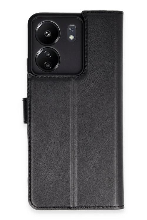 Xiaomi Redmi 13C Kılıf Trend S Plus Kapaklı Kılıf - Siyah