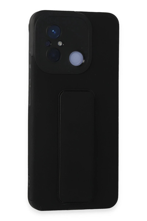 Xiaomi Redmi 12C Kılıf Mega Standlı Silikon - Siyah