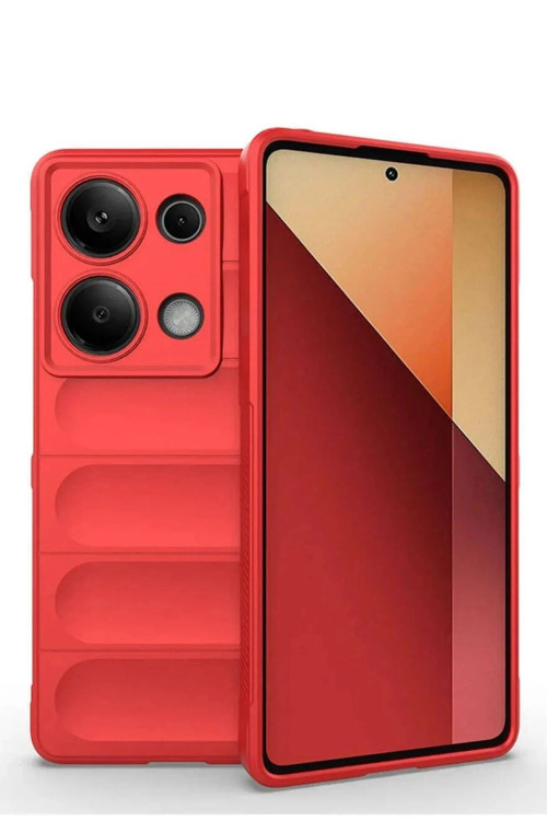 Xiaomi Redmi Note 13 Pro 4G Kılıf Optimum Silikon - Kırmızı
