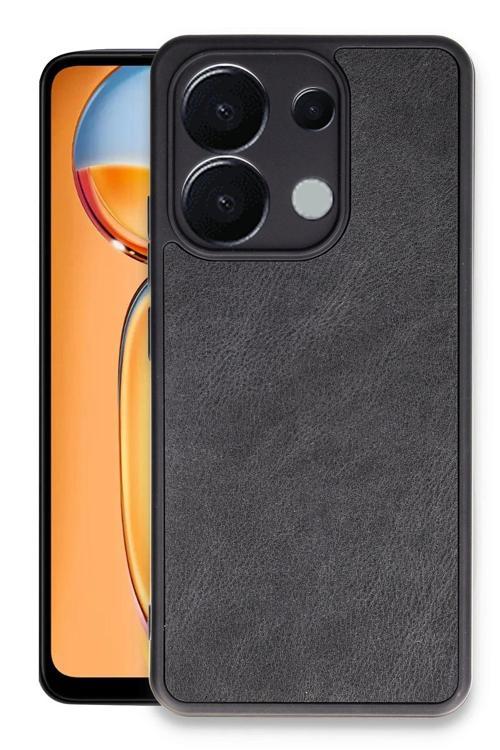Xiaomi Redmi Note 13 Pro 5G Kılıf Aras Deri Kapak - Siyah
