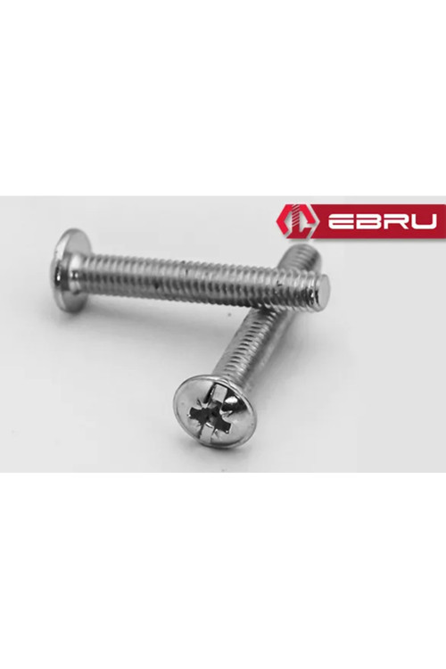Yuvarlak Yıldız Başlı Rysb Kulp Vidası, Civata M4X35 - 500 Adet - Lisinya