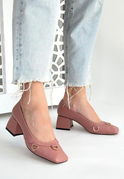 Pudra Cilt Topuklu Ayakkabı
