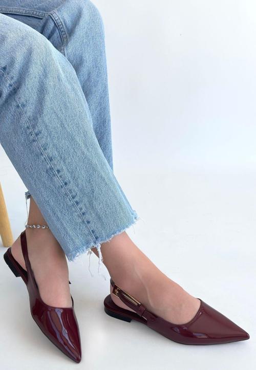 Bordo Rugan Babet Ayakkabı