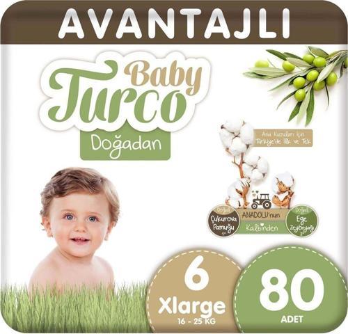 Doğadan Avantajlı Bebek Bezi 6 Numara Xlarge 80 Adet