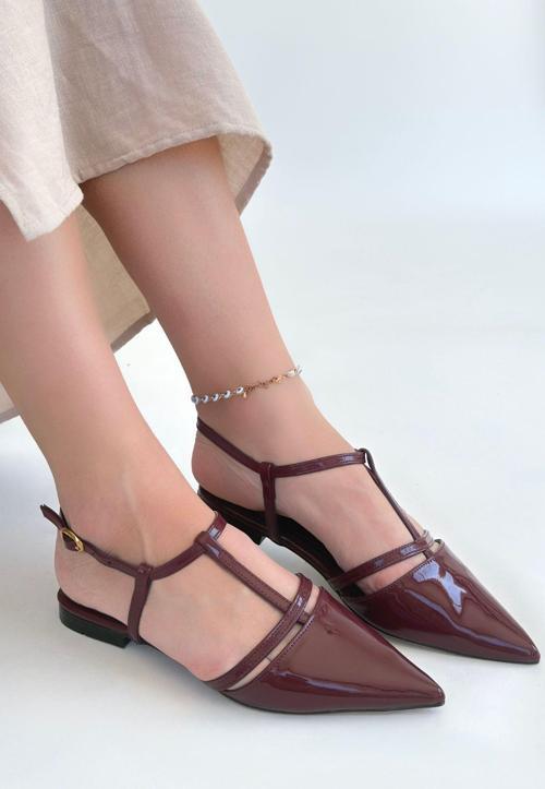 Bordo Rugan Babet Ayakkabı