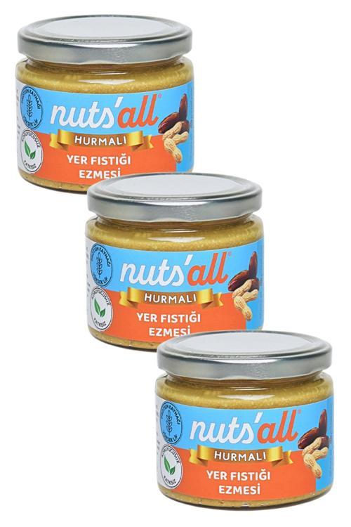 Hurmalı Fıstık Ezmesi 3'Lü Paket (280 G X 3) - Enerji Deposu Protein Kaynağı