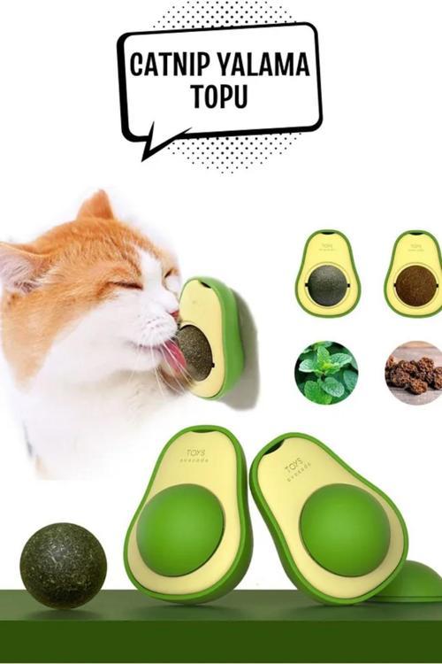 Kedi Yalama Topu Catnip Avokado Şekilli