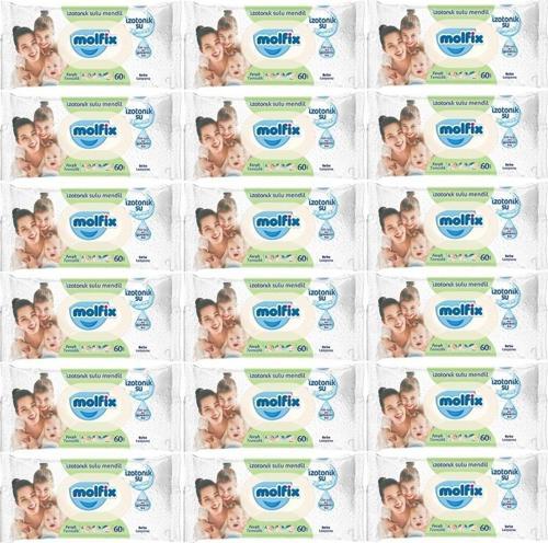 Islak Havlu Mendil İzotonik Ferah Temizlik 18 Li set 60 Yaprak Plastik Kapaklı