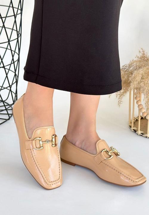 Nude Rugan Babet Ayakkabı