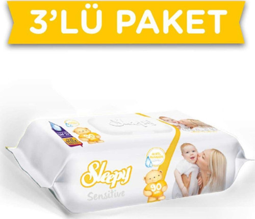 3'lü Sensitive Islak Havlu 90 Lı