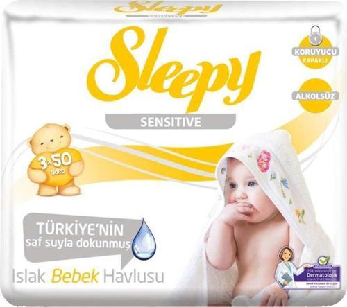 Sensitive Islak Havlu 50 Yaprak 3'lü Paket