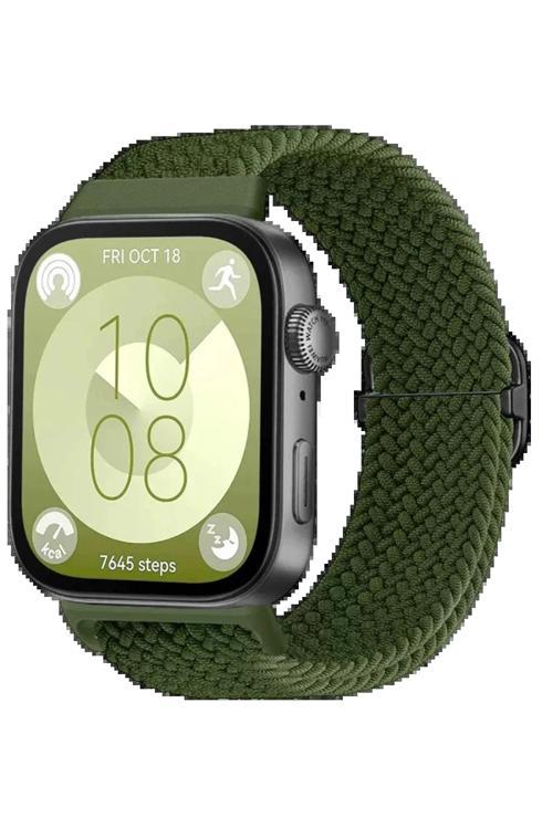 Huawei Fit 4 Star Kordon - Koyu Yeşil-(5796)
