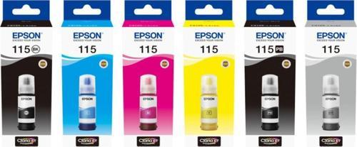 Epson 115 Ecotank Serisi Uyumlu 6 lı Mürekkep Seti