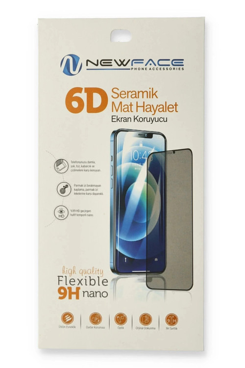 iPhone 13 Mini 6D Mat Seramik Hayalet Nano Ekran Koruyucu-(5796)