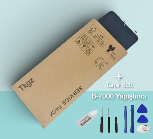 - Huawei P20 Lite Uyumlu Lcd Ekran Dokunmatik SERVİCE - PACK + B-7000 + Montaj Seti