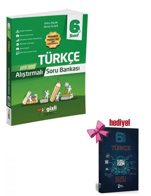 Gizli 6. Sınıf Türkçe Alıştırmalı Soru Bankası + Türkçe Soru Hediyeli