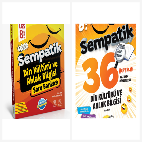 Ünlüler Karması 8. Sınıf Din Kültürü ve Ahlak Bilgisi Soru Bankası ve Haftalık Deneme Seti 2 Kitap