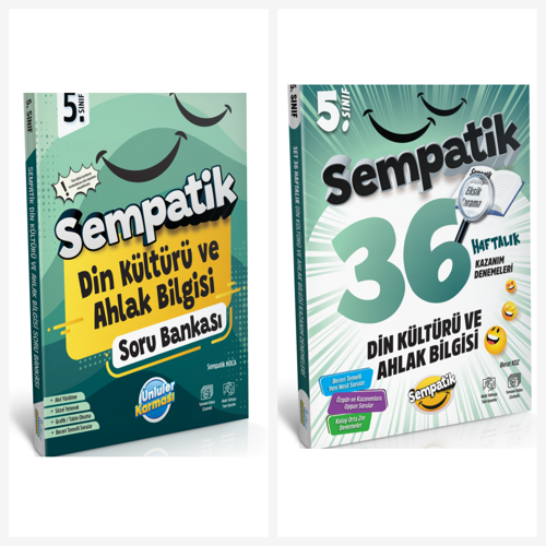 Ünlüler Karması 5. Sınıf Din Kültürü Soru Bankası ve Haftalık Deneme Seti 2 Kitap