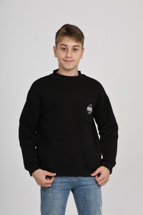 Toontoy Erkek Çocuk Cep Skate Baskılı Sweatshirt