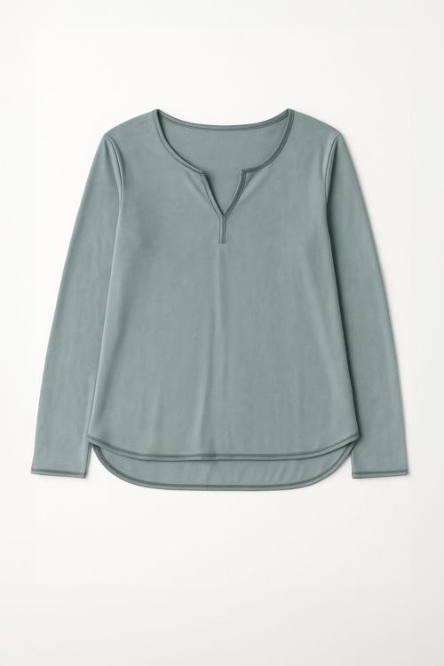 Kadın Yumuşak Kadife Dokulu Yeşil Pijama Takımı